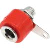 RS PRO Zásuvka na banánky, 4 mm, 30V, 19A, Červená, Vnitřní Pájecí, materiál kontaktu: Mosaz, délka: 15 mm, pokovení