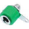 RS PRO Zásuvka na banánky, 4 mm, 30V, 19A, Zelená, Vnitřní Pájecí, materiál kontaktu: Mosaz, délka: 15 mm, pokovení