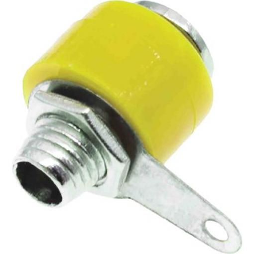 RS PRO Zásuvka na banánky, 4 mm, 30V, 19A, Žlutá, Vnitřní Pájecí, materiál kontaktu: Mosaz, délka: 15 mm, pokovení
