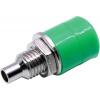 RS PRO Zásuvka na banánky, 4 mm, 30V, 24A, Zelená, Vnitřní Pájecí, materiál kontaktu: Mosaz, délka: 21.3 mm, pokovení