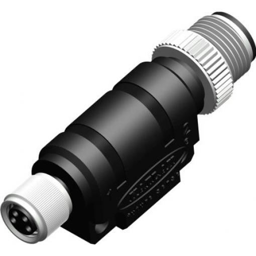 RS PRO Adaptér pro kulaté konektory, orientace těla: Rovný M12, 75 °C, -25 °C Female, materiál kontaktu: Slitina