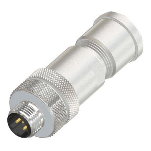 Kulatý konektor, počet kontaktů: 4, Kabel, velikost: M12 RS PRO, pohlaví kontaktu: Vnější, orientace těla: Rovný