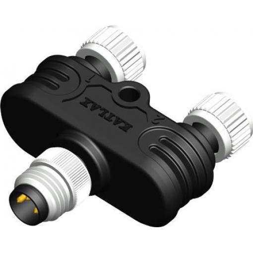RS PRO Adaptér pro kulaté konektory, orientace těla: Rovný, 85 °C, -25 °C M12, materiál kontaktu: Slitina měď-zinek