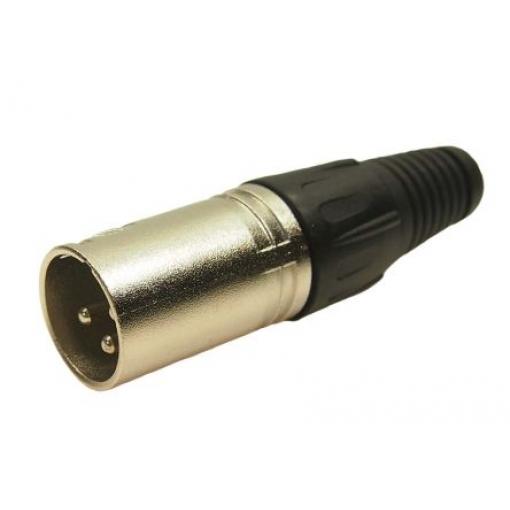 RS PRO Konektor XLR, počet kontaktů: 3, orientace těla: Rovný Vnější, pokovení: Stříbrná, Kabel