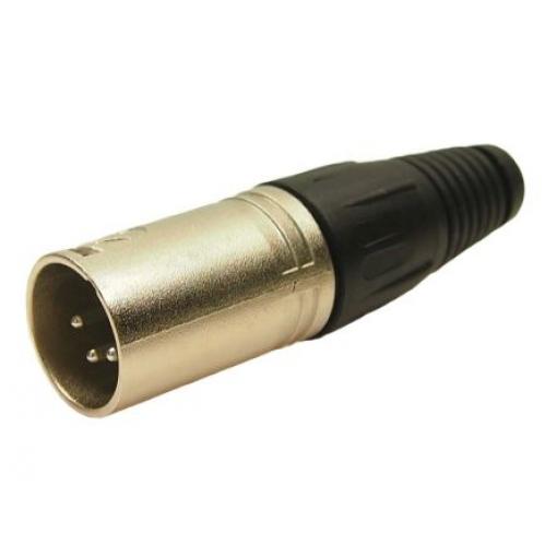 RS PRO Konektor XLR, počet kontaktů: 4, orientace těla: Rovný Vnější, pokovení: Stříbrná, Kabel