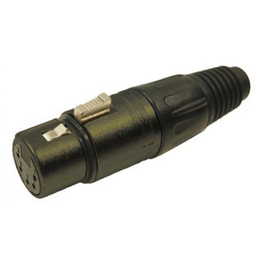 RS PRO Konektor XLR, barva Černá, počet kontaktů: 5, orientace těla: Rovný Vnitřní, pokovení: Stříbrná, Kabel