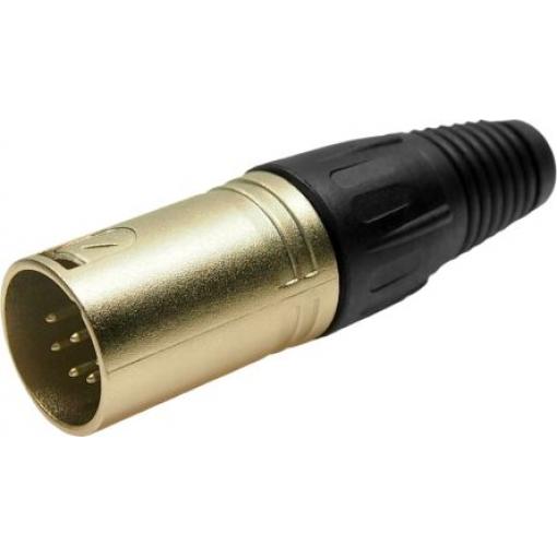 RS PRO Konektor XLR, barva Šedá, počet kontaktů: 7, orientace těla: Rovný Vnější, pokovení: Stříbrná, Kabel