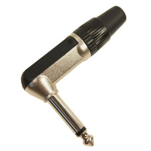 RS PRO Zástrčka, Kabel, Konektor mono pravoúhlý Vnější, 6.35 mm 2, orientace těla: Pravý úhel, materiál kontaktu: Mosaz,