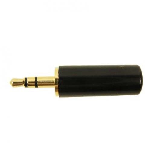 RS PRO Zástrčka, Kabel, Konektor stereo Vnější, 3.5 mm 3 1A barva Černá, orientace těla: Rovný, materiál kontaktu: