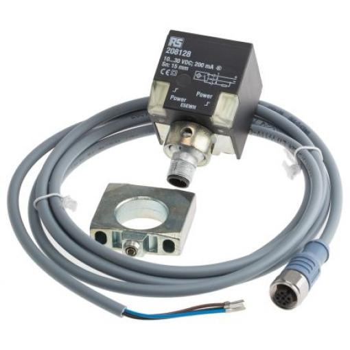 RS PRO Snímač přiblížení Blok M12 200 mA IP68 PnP 250 Hz 15 mm 30 V dc