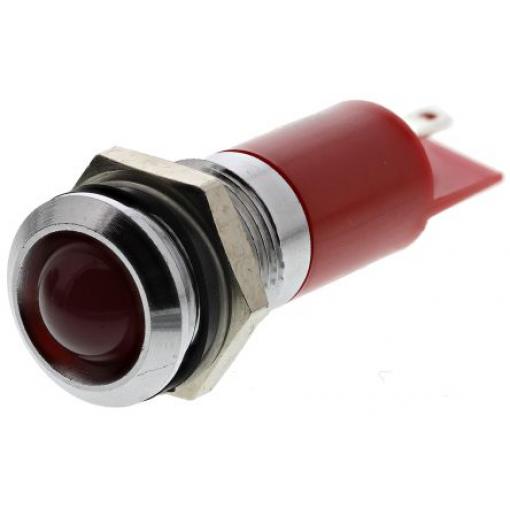 Indikátor pro montáž do panelu Prominentní barva Červená, 12 V RS PRO, IP67
