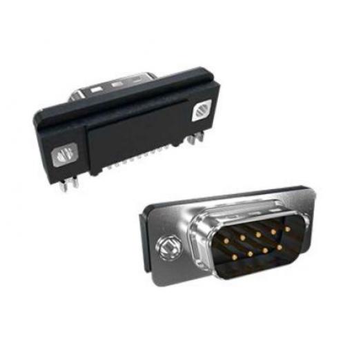 Amphenol Communications Solutions Konektor D-Sub, řada: Slimline, počet kontaktů: 9, orientace těla: Pravý úhel 2.78 mm,