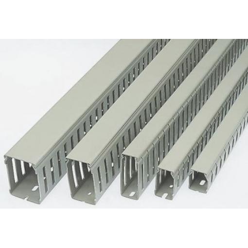 Otevřený drážkovaný kabelový kanál Polyvinylchlorid barva Šedá 75mm x 37.5 mm x 2 m Betaduct