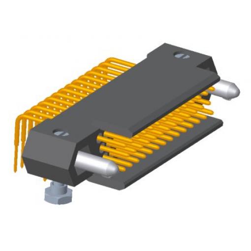Amphenol Socapex Konektor PCB, řada: HDAS, Deska-deska, počet kontaktů: 41, počet řad: 3, rozteč: 1.91 mm, orientace
