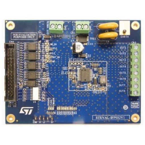 Vyhodnocovací deska Osmkanálový ovladač High-Side založený na VNI8200XP-32 Snižovací měnič STMicroelectronics