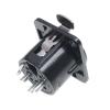 RS PRO Konektor XLR, barva Černá, počet kontaktů: 3, orientace těla: Rovný Vnitřní, pokovení: Stříbrná, Panel, 50 V