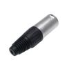 RS PRO Konektor XLR, barva Černá, Stříbrná, počet kontaktů: 3, orientace těla: Rovný Vnější, pokovení: Stříbrná, Kabel,