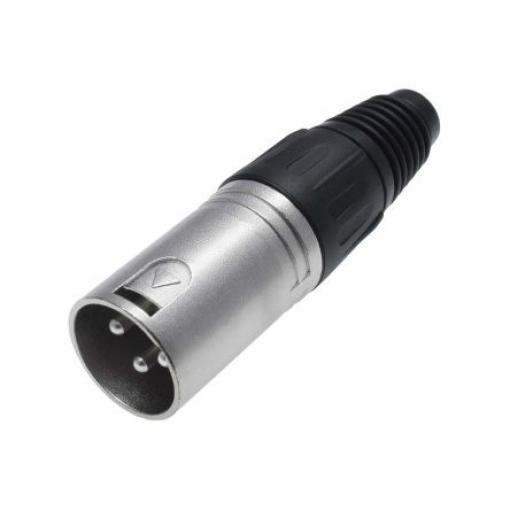 RS PRO Konektor XLR, barva Černá, Stříbrná, počet kontaktů: 3, orientace těla: Rovný Vnější, pokovení: Stříbrná, Kabel,