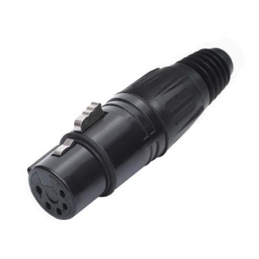 RS PRO Konektor XLR, barva Stříbrná, počet kontaktů: 5, orientace těla: Rovný Vnitřní, pokovení: Stříbrná, Kabel, 75 V