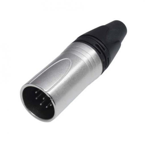 RS PRO Konektor XLR, barva Černá, Stříbrná, počet kontaktů: 7, orientace těla: Rovný Vnější, pokovení: Stříbrná, Kabel,