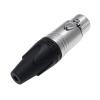 RS PRO Konektor XLR, barva Stříbrná, Černá, počet kontaktů: 3, orientace těla: Rovný Vnitřní, pokovení: Stříbrná, Kabel,