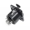 RS PRO Konektor XLR, barva Černá, počet kontaktů: 4, orientace těla: Rovný Vnitřní, pokovení: Stříbrná, Panel, 50 V