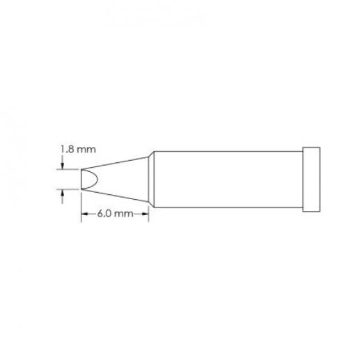 Metcal Pájecí hrot 6 mm 6 mm Sekáč