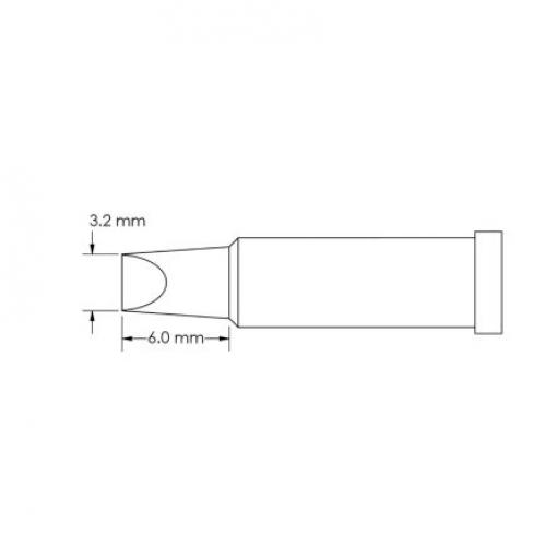 Metcal Pájecí hrot 6 mm 6 mm Sekáč
