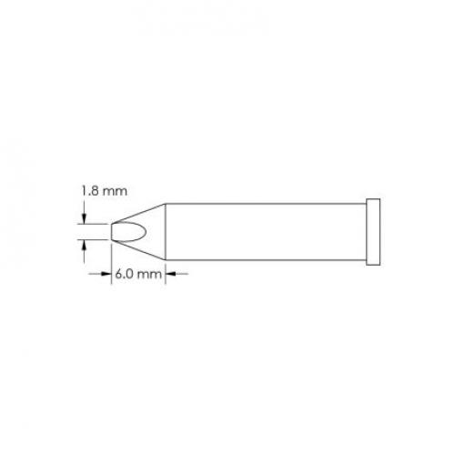 Metcal Pájecí hrot 6 mm 6 mm Sekáč