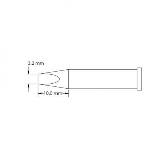 Metcal Pájecí hrot 10 mm 10 mm Sekáč