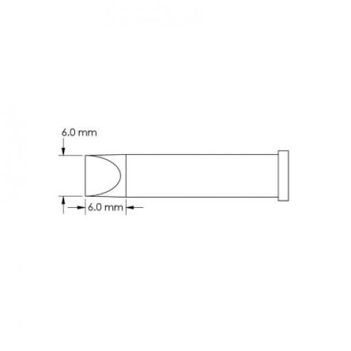 Metcal Pájecí hrot 6 mm 6 mm Sekáč