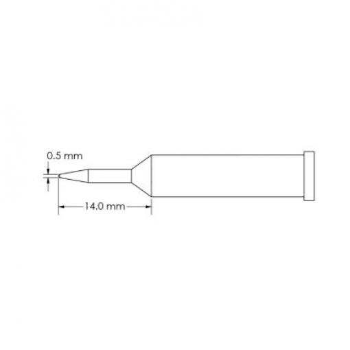 Metcal Pájecí hrot, číslo modelu: GT6-CN0005A 0.5 x 14 mm 14 mm Kuželovité
