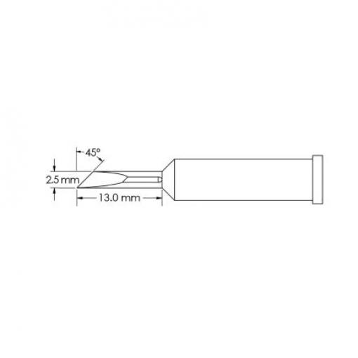 Metcal Pájecí hrot 13 mm 13 mm 45 ° Nůž