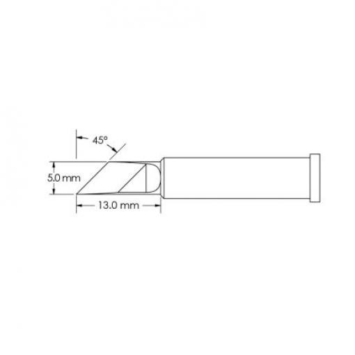 Metcal Pájecí hrot 13 mm 13 mm 45 ° Nůž