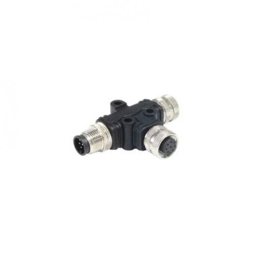 Bulgin Adaptér pro kulaté konektory, řada: M12, orientace těla: T M12, 80 °C 12, -25 °C M12 Vnější, IP67