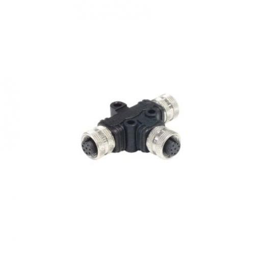 Bulgin Adaptér pro kulaté konektory, řada: M12, orientace těla: T M12 Vnitřní, 80 °C 4, -25 °C M12 Vnitřní, IP67