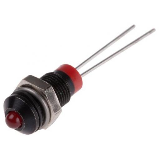 Indikátor pro montáž do panelu Prominentní barva Červená Kabel, 2 V dc RS PRO Montáž do panelu