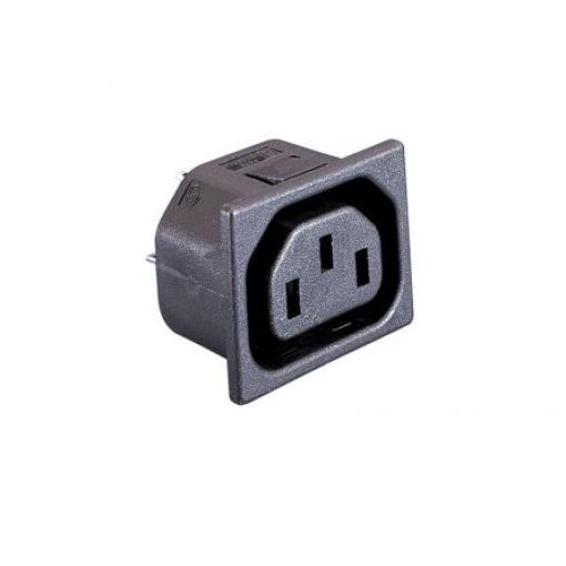 Konektor IEC, Samec, orientace těla: přímý, Nasazovací, 10A, 250 V