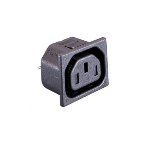 Bulgin Konektor IEC F, orientace těla: Rovný, Zacvakávací montáž Vnější, 250 V 10A
