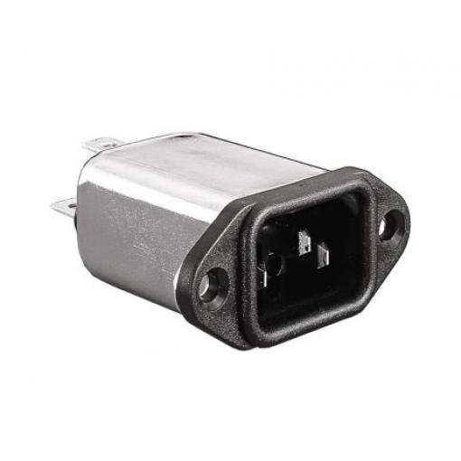 Filtr IEC, Samec, Montáž příruby 5 x 20mm, 10A, 250 V