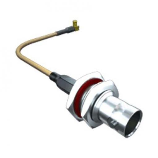 Koaxiální kabel, Žlutá 30 AWG Polytetrafluorethylén 254 mm 75 Ω Samtec