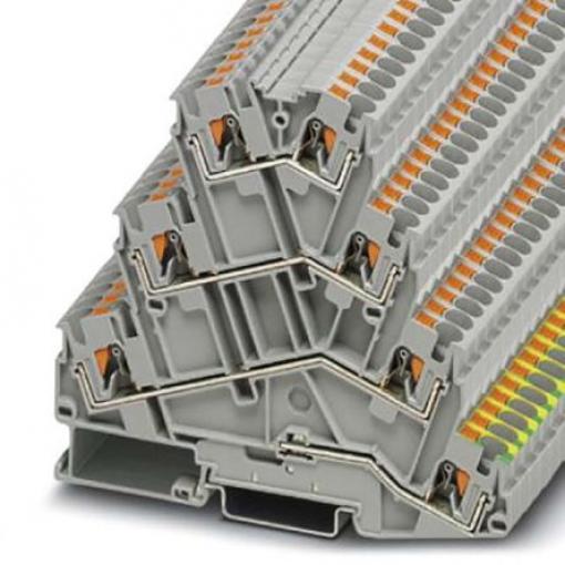 Phoenix Contact Svorkovnice, řada: PT 0.2 to 6 mm², Lišta DIN Šedá 26A, 0.2 to 6 mm², 800 V Zásuvný Ochrana drátu