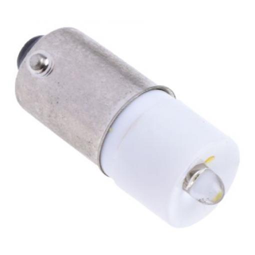 RS PRO Kontrolka barva světla Bílá, objímka žárovky: BA9 Jednočipové, průměr: 10 mm, 60 V ac/dc