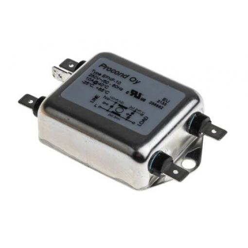 Filtr RFI, 100 nF, 2200 x 2pF, 250 V AC, 400Hz, Montáž na rám 0,3 x 2 mH, Jazýček, 10A, 0,2 mA, RS PRO, Single Stage