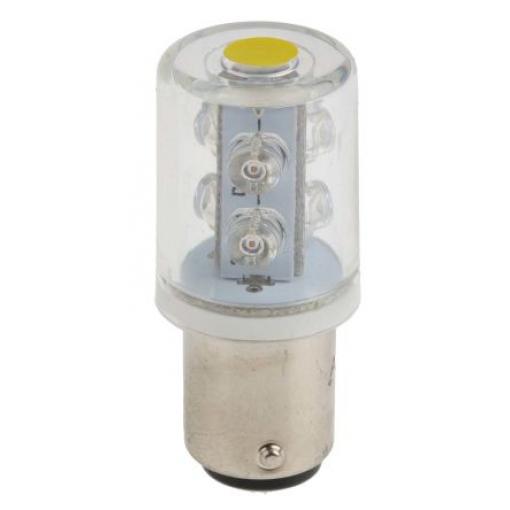 RS PRO Maják barva čočky Žlutá Stálé LED Žárovka 24V ac/dc základna 20 mm