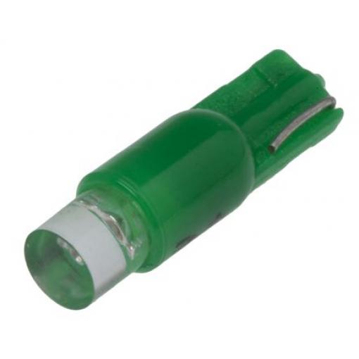 RS PRO Kontrolka barva světla Zelená, objímka žárovky: Klín Jednočipové, průměr: 5.75 mm