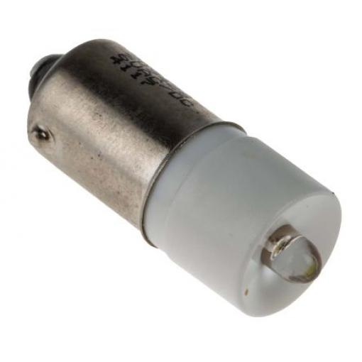 RS PRO Kontrolka barva světla Bílá, objímka žárovky: BA9 Jednočipové, průměr: 10 mm