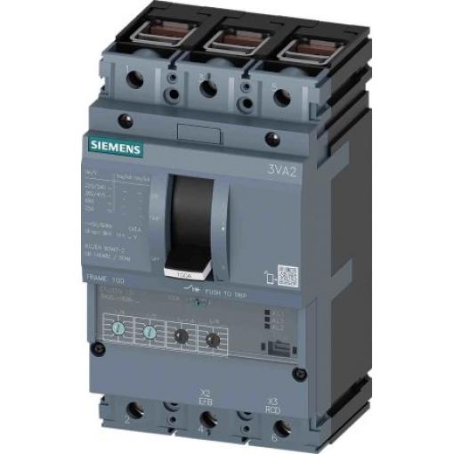 Siemens Jistič s lisovaným pouzdrem, rozsah: 3VA 3pólový 63 A vypínací výkon 2 kA, rozsah: SENTRON Pevný