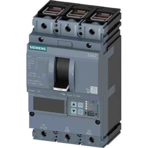 Siemens Jistič s lisovaným pouzdrem, rozsah: 3VA 3pólový 63 A vypínací výkon 2 kA, rozsah: SENTRON Pevný