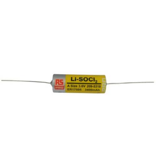Baterie RS PRO 3.6 V Lithium-thionyl chlorid ER17505 3.4 Ah RS PRO